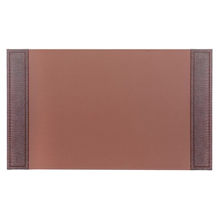 Dacasso Brown Crocodile Embossed 34" x 20" Side-Rail Desk Pad PR-2001